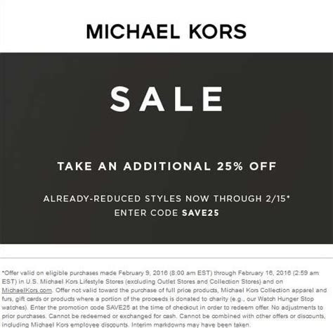 michael kors vip promo code|michael kors extra discount code.